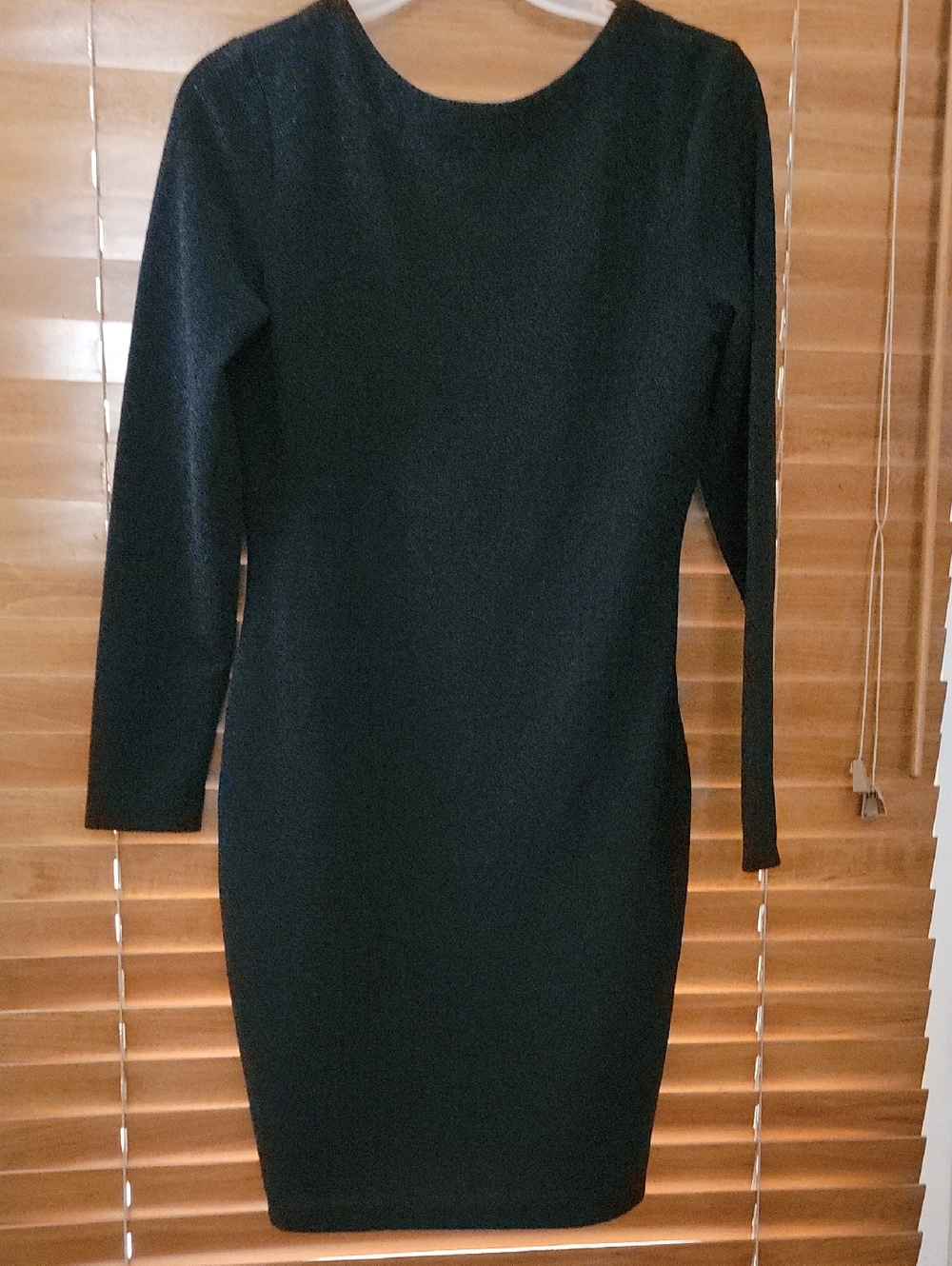 H&M Black Long-Sleeve Sheath Dress